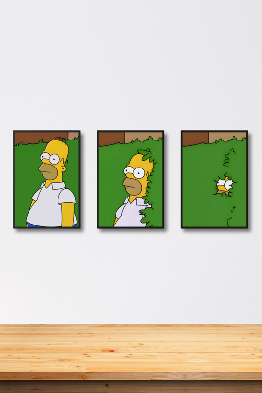 Homer in the Bush – Printable Wall Art Set